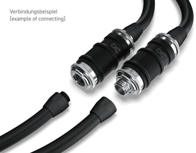 Alt view image 14 of 14 - Alphacool ES Quick Release BLH1A PushIn Set IT-IT with Bulkhead Fitting, Nickel Plated Brass (13877)