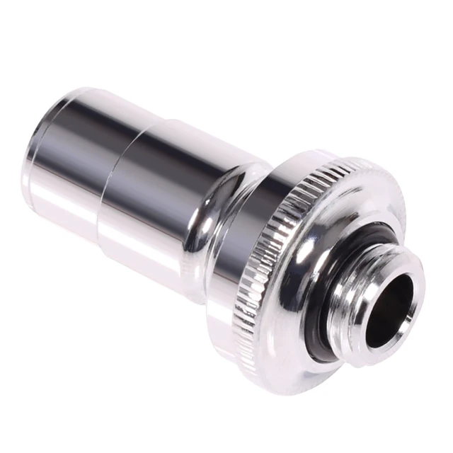 Alt view image 5 of 8 - Alphacool ES Quick Release BLH1A PushIn Male OT Fitting, Nickel Plated Brass, Chrome (13878)