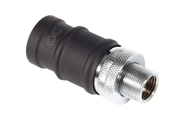 Alt view image 4 of 6 - Alphacool ES Quick Release BLH1A PushIn Female IT with Bulkhead Fitting, Nickel Plated Brass (13881)