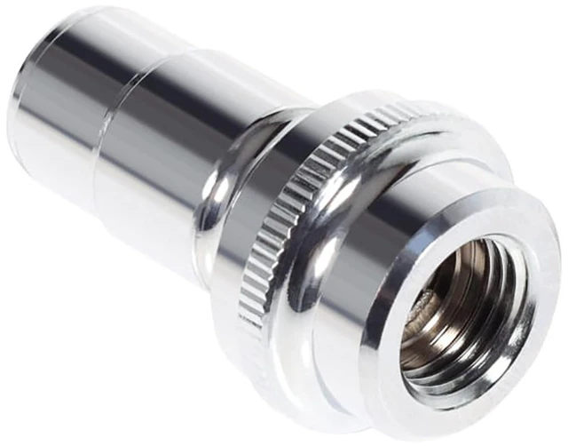 Alt view image 5 of 8 - Alphacool ES Quick Release BLH1A PushIn Male IT Fitting, Nickel Plated Brass, Chrome (13882)