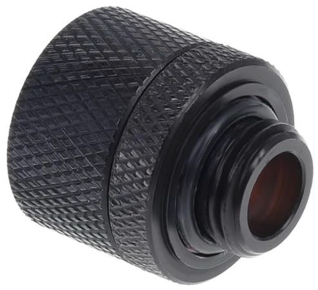 Alt view image 7 of 8 - Alphacool HF G1/4" to 10mm ID, 16mm OD Compression Fitting for Soft Tubing, Deep Black, 6-pack