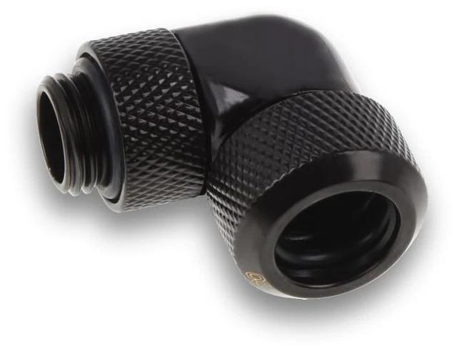 Alt view image 11 of 12 - Alphacool Eiszapfen 13mm HardTube compression fitting 90 rotatable G1/4 for Acryl/Brass Tubes - Bl, Black (1022481)
