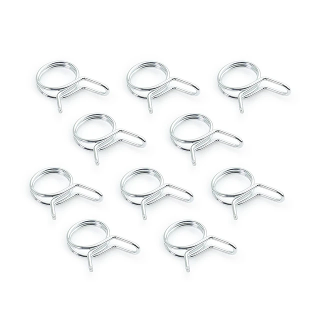 Alt view image 7 of 9 - Alphacool ES Wire Tensioning Clamp for 12.7/7.6mm TPV Tube - 10 Pack, Stainless Steel, Silver (10282)