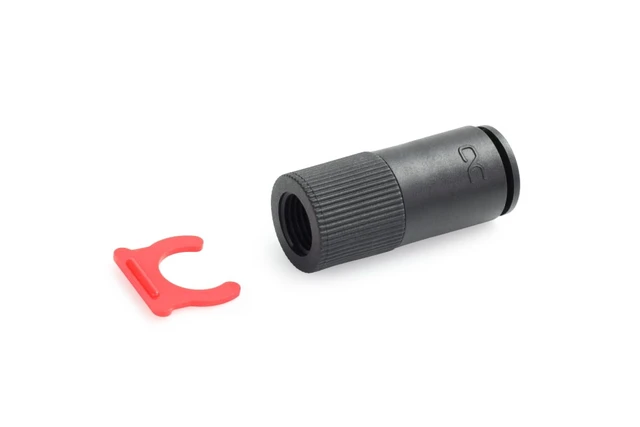 Alt view image 6 of 6 - Alphacool ES Quick Release Coupling G1/4 IG Female - PushIn Industry Version Fitting, Nylon, Black (17656)