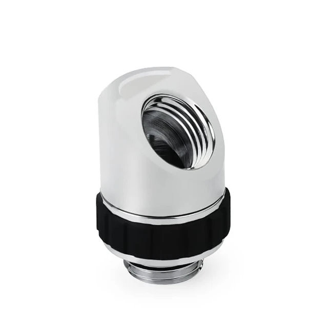 Alt view image 7 of 9 - Alphacool Apex Grip 45° G1/4 Rotary Adapter Fitting - Chrome (14890)