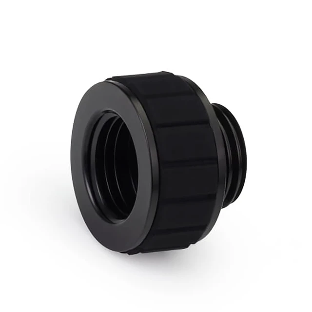 Alt view image 5 of 6 - Alphacool Apex Grip 10mm G1/4 Male to Female Extension Fitting - Black, Brass (14811)