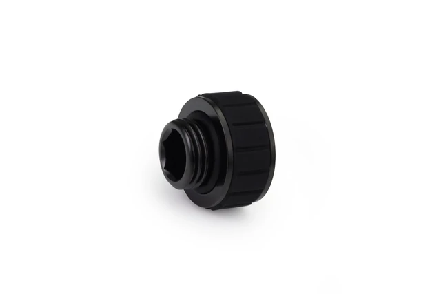Alt view image 6 of 6 - Alphacool Apex Grip 10mm G1/4 Male to Female Extension Fitting - Black, Brass (14811)