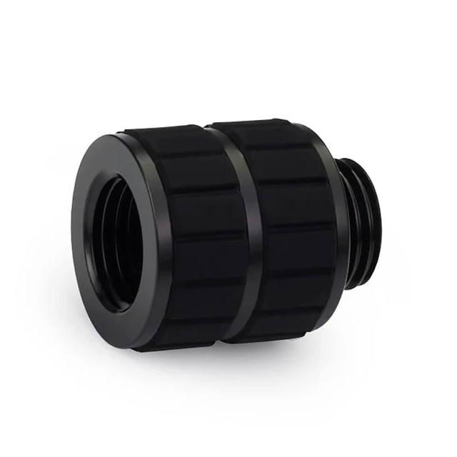 Alt view image 4 of 5 - Alphacool Apex Grip 20mm G1/4 Male to Female Extension Fitting - Black, Brass (14812)