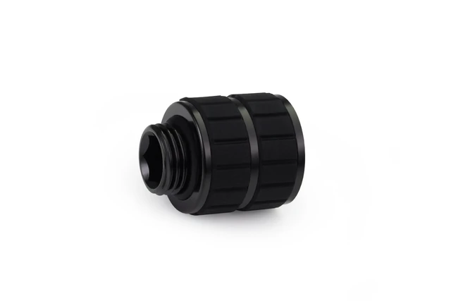 Alt view image 5 of 5 - Alphacool Apex Grip 20mm G1/4 Male to Female Extension Fitting - Black, Brass (14812)