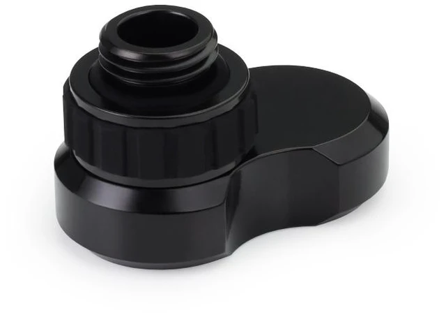 Alt view image 6 of 6 - Alphacool Apex Grip 16mm 360° G1/4 Male to Female Rotary Offset Fitting - Black, Brass (14813)