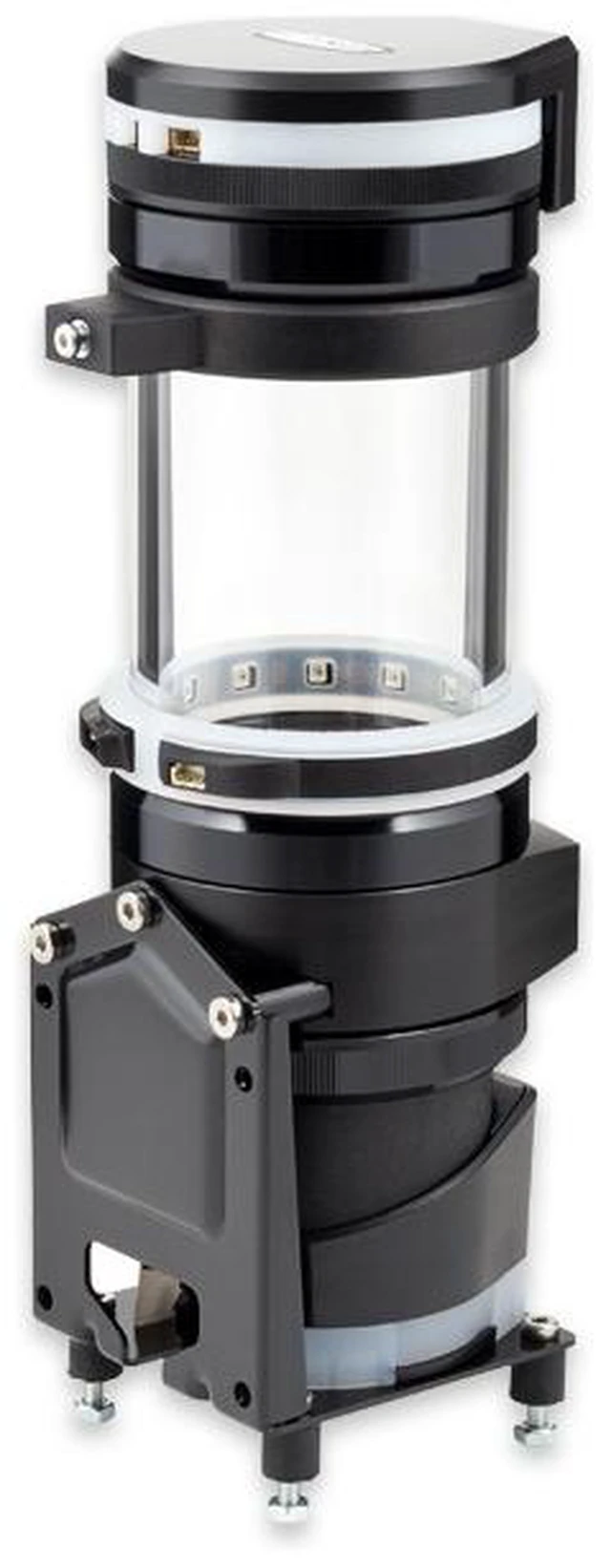 Alt view image 9 of 11 - Aquacomputer ULTITUBE D5 100 PRO LEAKSHIELD Reservoir with D5 NEXT Pump Pump Reservoir Combo, G1/4, 230 mL, Borosilicate Glass, Black (34140)