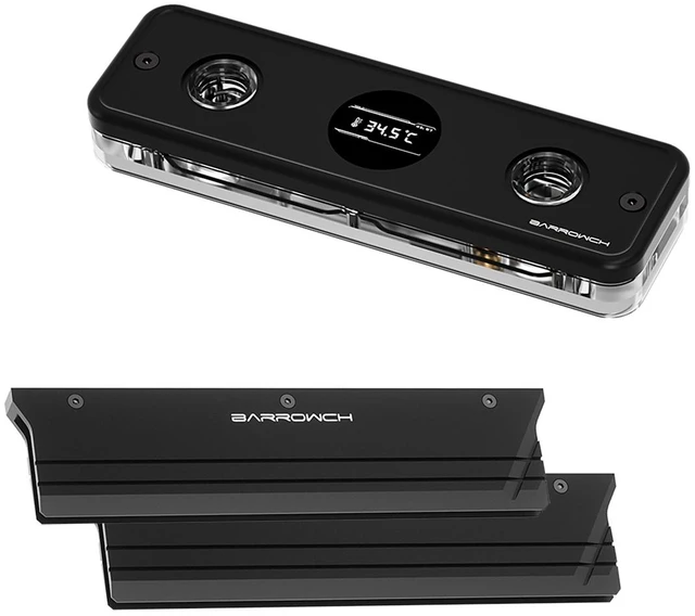 Main image of Barrow RAM Water Block Kit with TFT Display Edition, 2 RAM Cooling Housings, Black