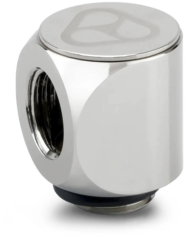 Main image of Thermal Grizzly DeltaMate 90 Degree Rotary Fitting, Gloss Nickel