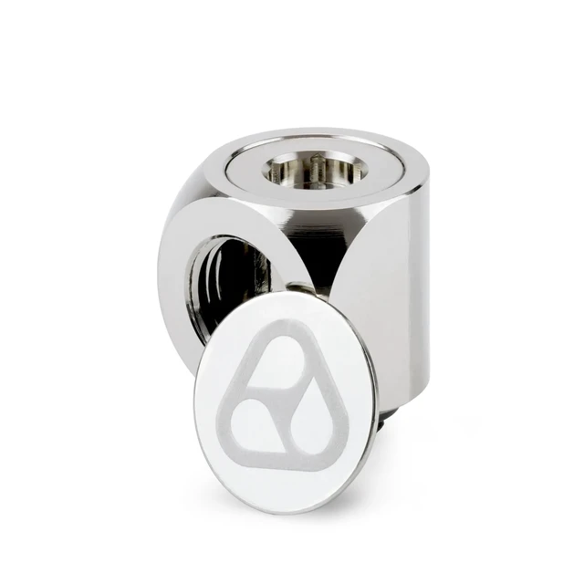 Alt view image 5 of 7 - Thermal Grizzly DeltaMate 90 Degree Rotary Fitting, Gloss Nickel, 6-pack