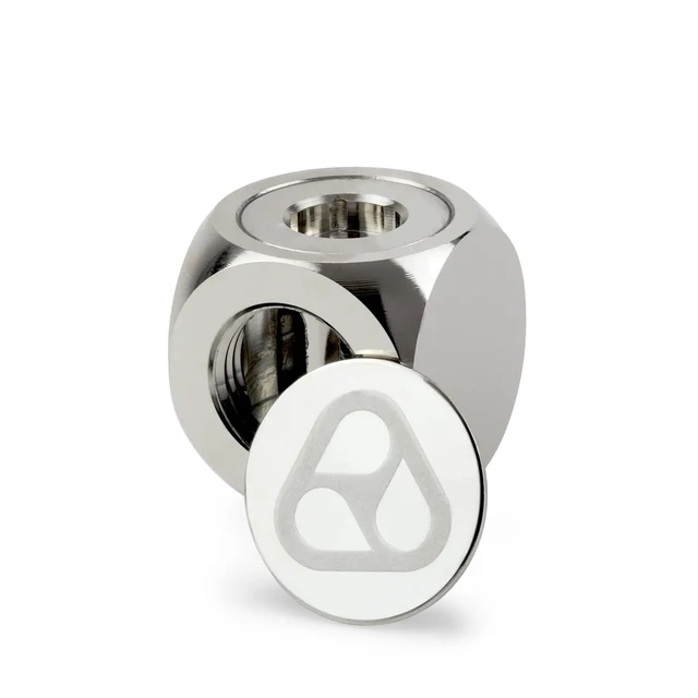 Alt view image 3 of 5 - Thermal Grizzly DeltaMate Rotary T Fitting, Gloss Nickel