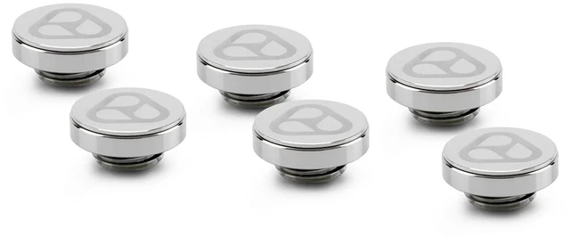 Main image of Thermal Grizzly DeltaMate Plug, Gloss Nickel, 6-pack