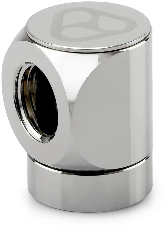 Main image of Thermal Grizzly DeltaMate FF 90 Degree Rotary Fitting, Gloss Nickel