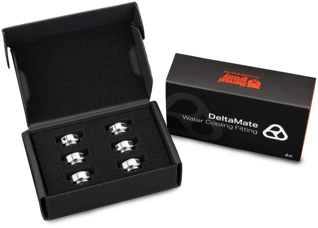 Alt view image 6 of 6 - Thermal Grizzly DeltaMate Plug, Gloss Nickel, 6-pack
