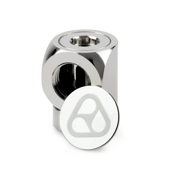 Alt view image 4 of 7 - Thermal Grizzly DeltaMate FF 90 Degree Rotary Fitting, Gloss Nickel