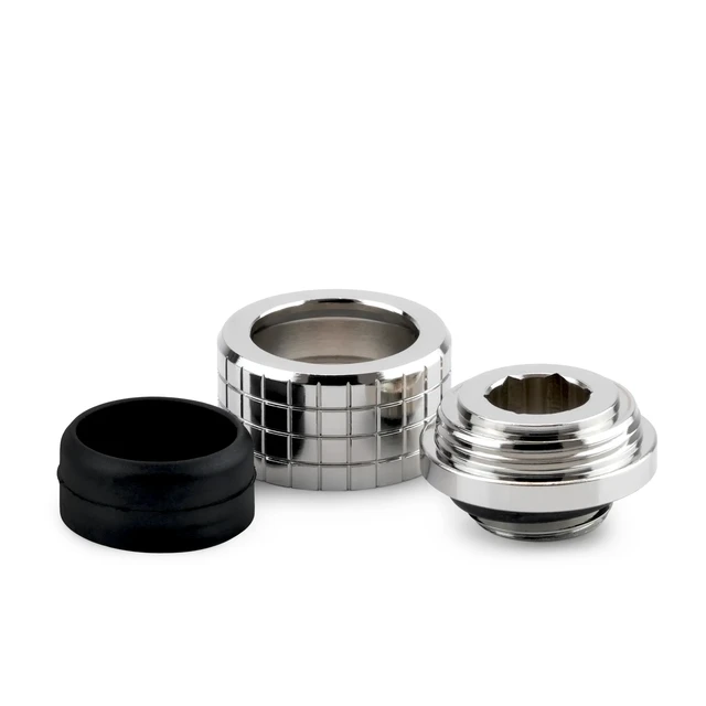 Alt view image 3 of 7 - Thermal Grizzly DeltaMate HT14 Compression Fitting for Rigid Tubing, 14mm OD, Gloss Nickel, 6-pack