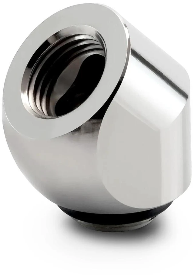 Main image of Thermal Grizzly DeltaMate 45 Degree Rotary Fitting, Gloss Nickel