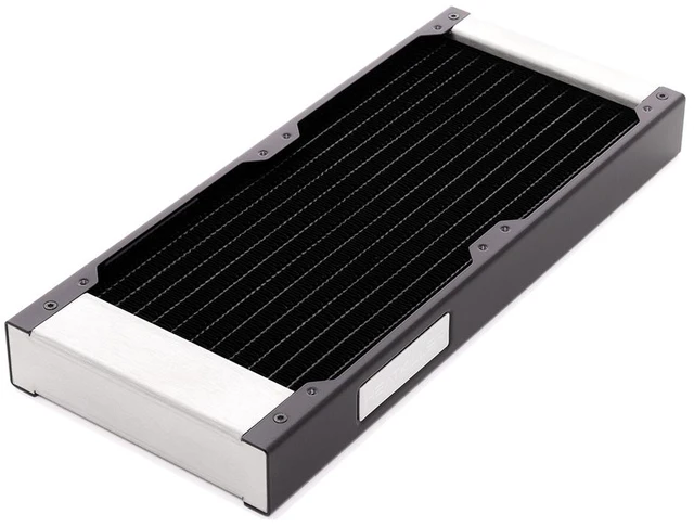 Alt view image 7 of 9 - Watercool HEATKILLER RAD 240-S Black, 120mm, G1/4, 30mm, 240mm, Brass (24101)