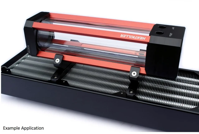Alt view image 12 of 12 - Watercool HEATKILLER Tube Reservoir 120mm Fan Mount (1013031)