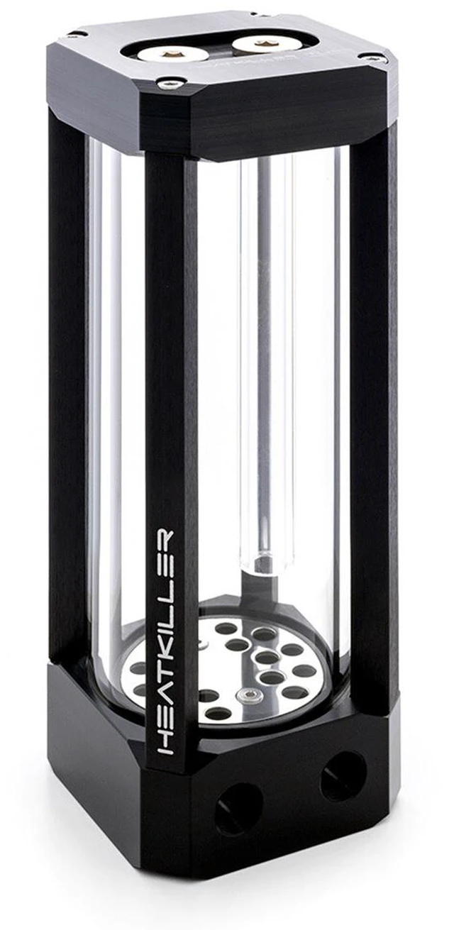 Alt view image 8 of 10 - Watercool HEATKILLER Tube 150 MP - Clear Reservoir, G1/4, 100mm, Borosilicate Glass (30211)
