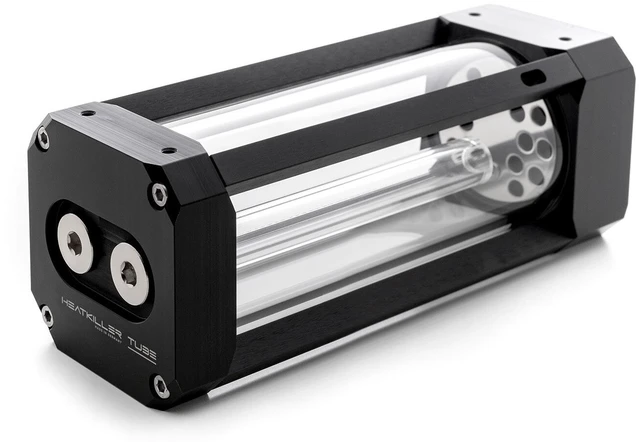 Alt view image 9 of 10 - Watercool HEATKILLER Tube 150 MP - Clear Reservoir, G1/4, 100mm, Borosilicate Glass (30211)