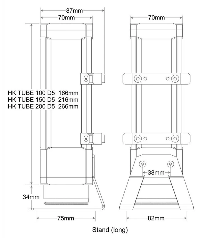 Alt view image 10 of 10 - Watercool HEATKILLER Tube 150 MP - Clear Reservoir, G1/4, 100mm, Borosilicate Glass (30211)