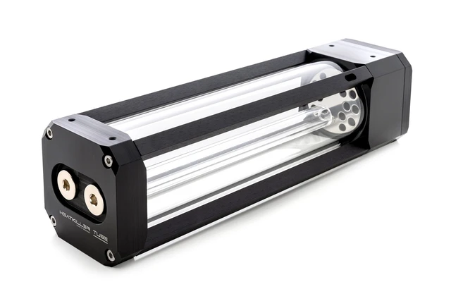 Alt view image 9 of 12 - Watercool HEATKILLER Tube 200 D5 MP Reservoir, G1/4, 200mm, Borosilicate Glass, Clear (30215)