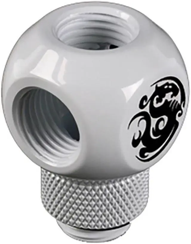 Main image of Bitspower G1/4" Q-Rotary Extender Fitting with Triple G1/4" Female Ports, Rotary, Deluxe White