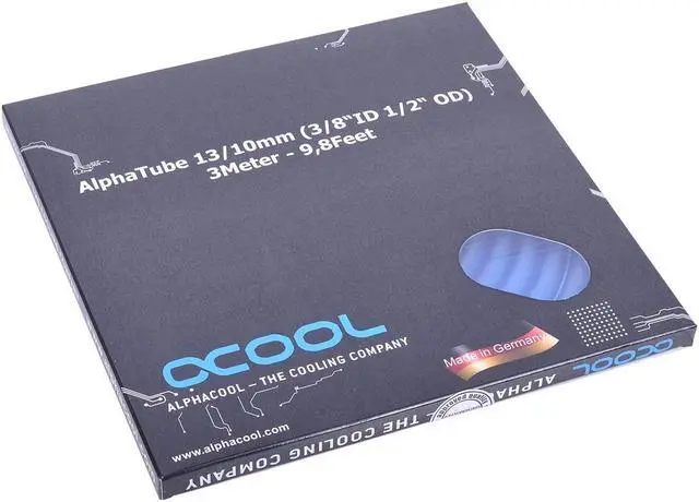 Alt view image 5 of 10 - Alphacool Alphatube HF Tubing 10mm ID, 13mm OD (3/8" ID, 1/2" OD), 3 meter, UV Blue