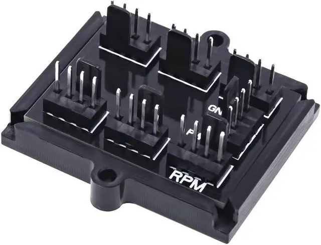 Alt view image 4 of 8 - Phobya 4-Pin PWM to 6x 4-Pin Fan Splitter PCB