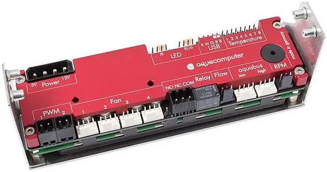 Alt view image 3 of 6 - Aquacomputer Passive Heat Sink for Aquaero 6, Red