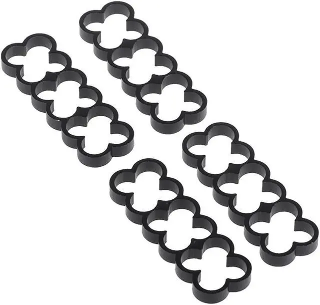 Alt view image 2 of 6 - Alphacool Eiskamm Aluminum X12 - 4mm Black - 4 pcs (24763)