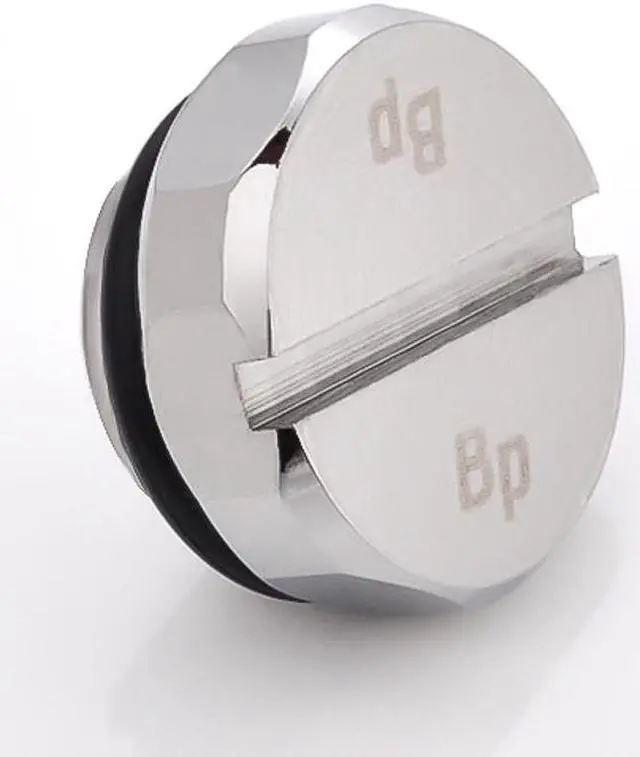 Alt view image 2 of 6 - Bitspower Diamond Stop Fitting, Silver Shining