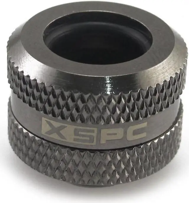 Alt view image 2 of 14 - XSPC G1/4" to 10mm ID 14mm OD Rigid Tubing Fitting Black Chrome