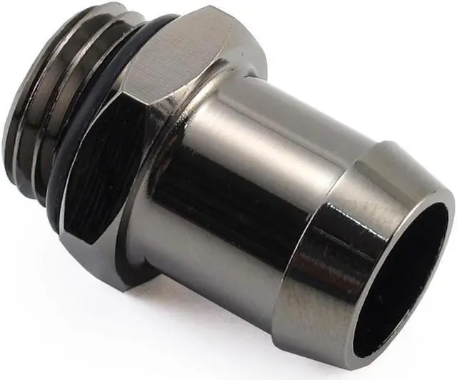 Alt view image 2 of 8 - XSPC G1/4" to (13mm) 1/2" Barb Fitting - Black Chrome Finish
