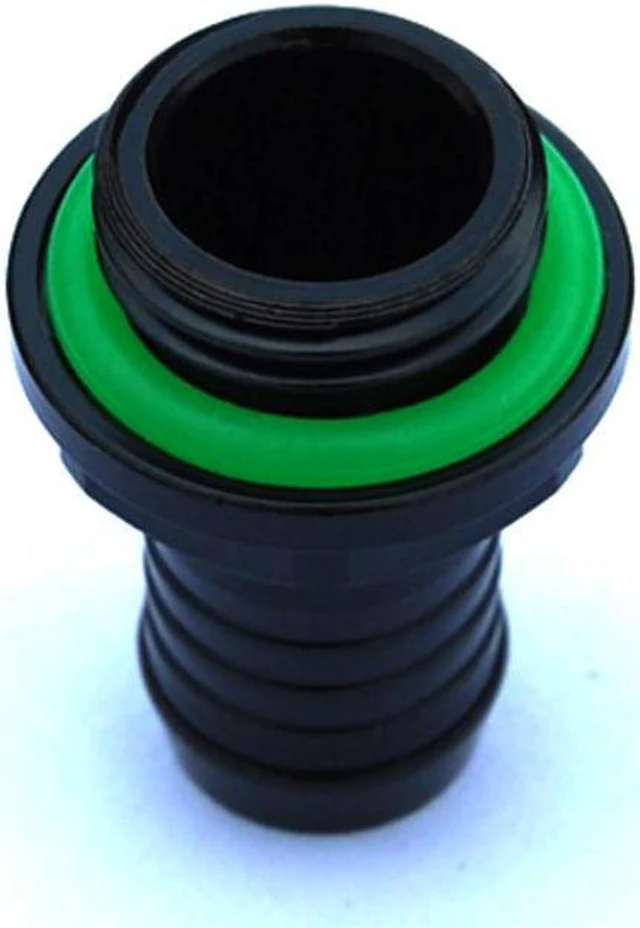 Alt view image 4 of 7 - Bitspower G1/4" to 3/8" Barb Fitting for Soft Tubing, Matte Black