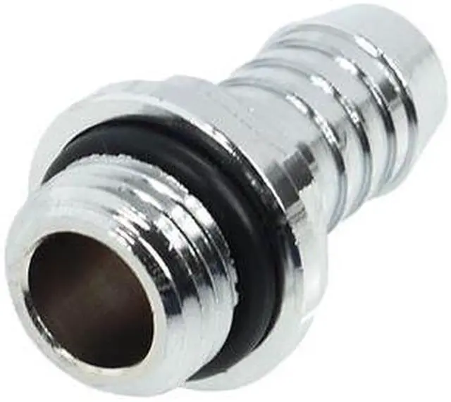 Alt view image 2 of 5 - Alphacool 10mm (3/8") barbed fitting G1/4 with O-Ring "FatBoy" - Chrome