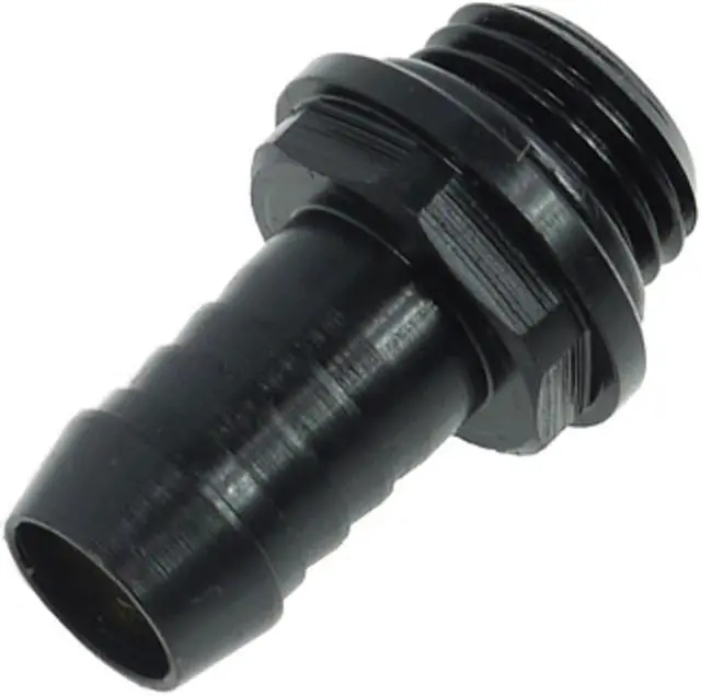 Main image of Alphacool 10mm (3/8") barbed fitting G1/4 with O-Ring "FatBoy" - Deep Black