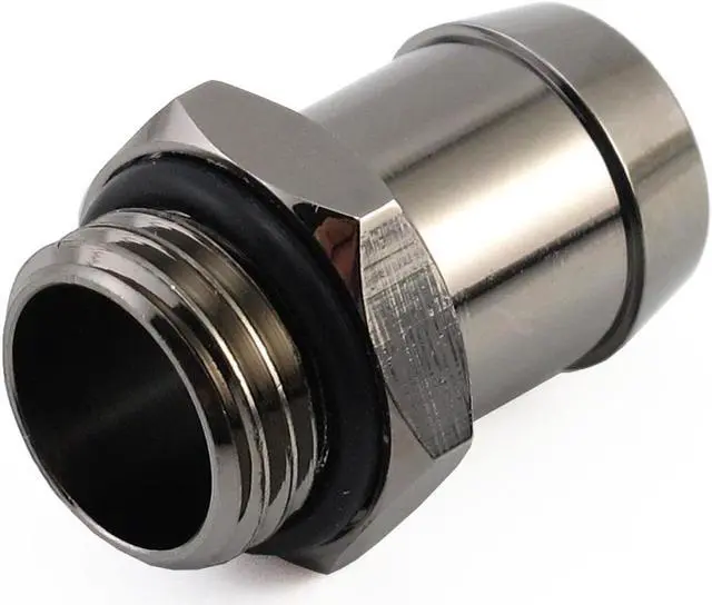 Alt view image 3 of 8 - XSPC G1/4" to (13mm) 1/2" Barb Fitting - Black Chrome Finish