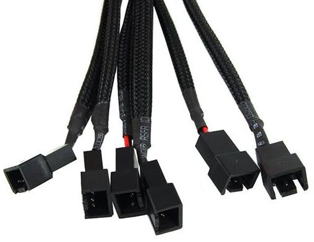 Alt view image 2 of 6 - Y-Cable 3Pin Molex to 6x 3Pin Molex 60cm - black
