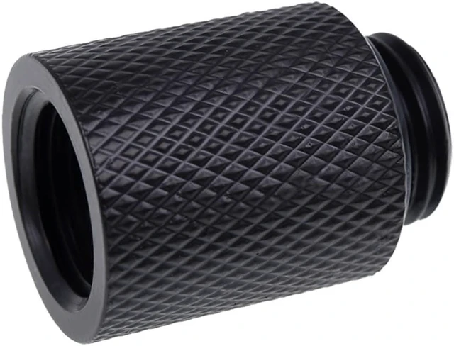 Alt view image 4 of 9 - Alphacool Eiszapfen G1/4" Male to Female 20mm Extender Fitting, Deep Black