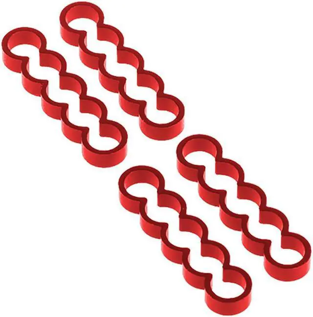 Alt view image 3 of 10 - Alphacool Eiskamm Aluminum X5 Flat - 4mm Red- 4 pcs (24786)