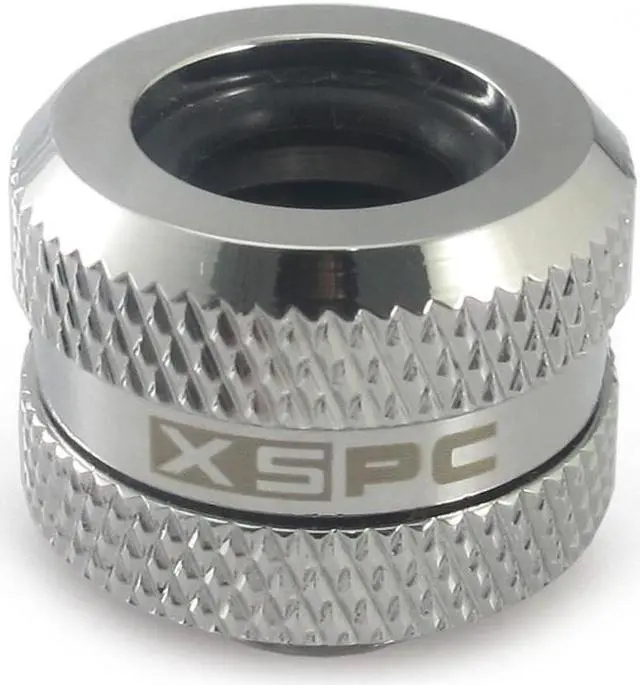 Alt view image 2 of 14 - XSPC G1/4" to 10mm ID, 14mm OD Rigid Tubing Fitting, Chrome
