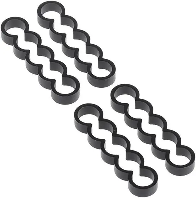 Alt view image 3 of 9 - Alphacool Eiskamm Aluminum X5 Flat - 4mm Black - 4 pcs (24768)