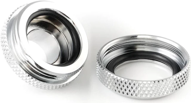 Alt view image 7 of 11 - Bitspower G1/4" to Enhance Multi-Link Fitting for 16mm OD Rigid Tubing, Silver Shining