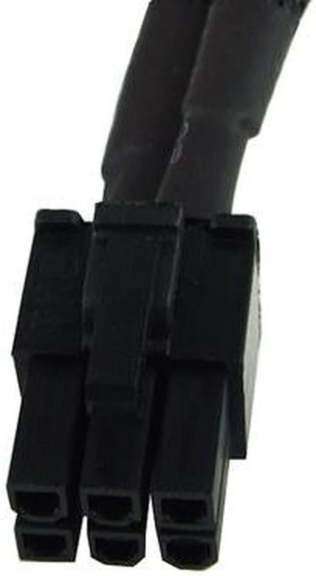 Alt view image 2 of 7 - PCI-E power adaptor 6pin -> 8pin PCI-E (or 6pin + 2) 30cm - black